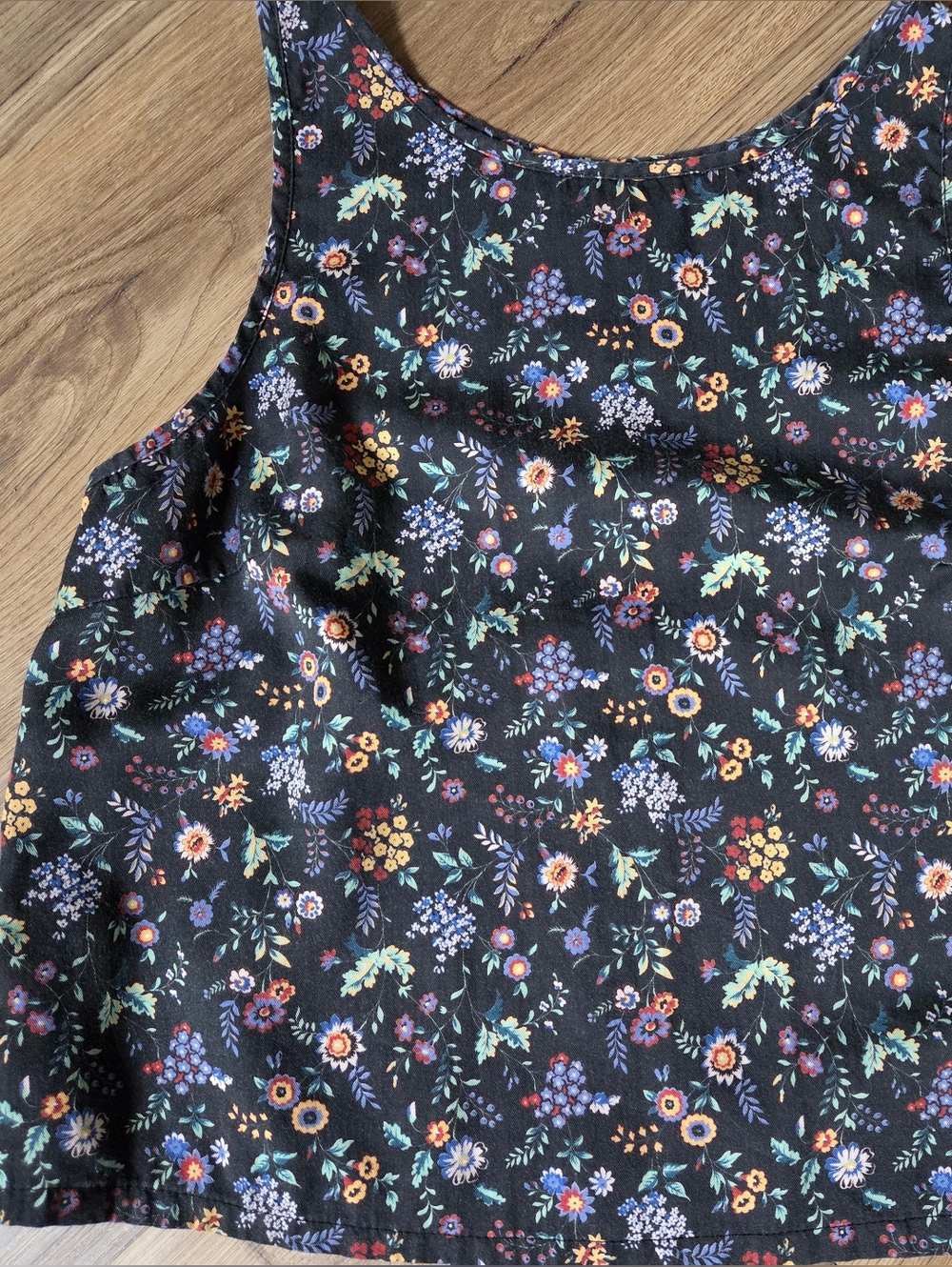 Floral Black Tank Top - Women's Sleeveless Top